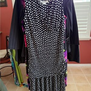 Dress Barn Polka Dot Sleeveless Dress